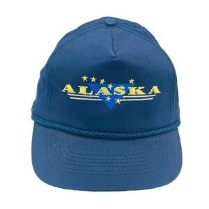 Vintage Big Dipper Alaska Rope Bill SnapBack Blue Trucker Hat